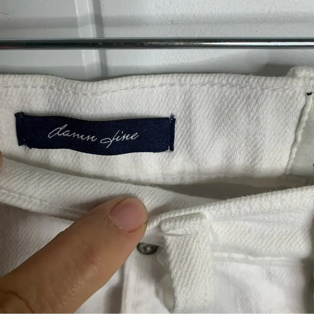 Anthropologie McGuire high rise cut off white‎ denim shorts size 26 - Picture 4 of 6